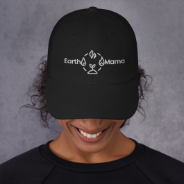 "Earth Mama" Classic Hat - 100% Chino Cotton Twill - Earth, Wind, Water, Fire - Embroidered Premium Hat