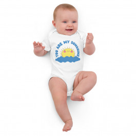"You Are My Sunshine" 100% Organic Cotton Retro Baby Bodysuit / Onesie